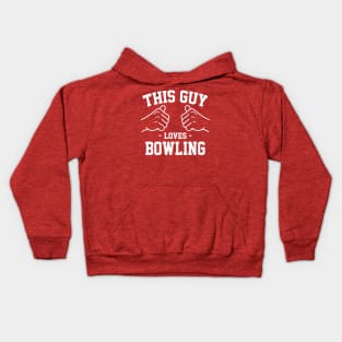 This guy loves bowling Kids Hoodie